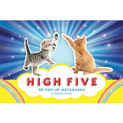 Bild av High Five Pop Up Notecards: 10 Notecards &amp; Envelopes (Pop Greeting Card, Blank Interior Stationery)