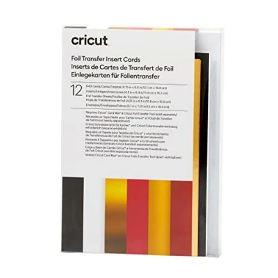 Bild av Cricut Royal Flush Sampler Foil transfer insert card 12 delar 108 x 156 mm guld, röd