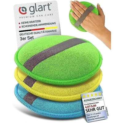 Bild av Glart 46PP Mikrofiber Handpoleringssvamp 130 x 25 mm Paket med 3