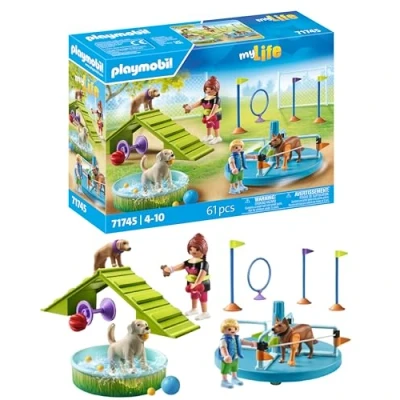 Bild av PLAYMOBIL My Life Hundlekplats Leksak för barn Djurfigurset från 4 år 71745