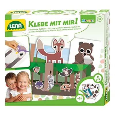Bild av Lena 42631 Mitt Första Hantverk Skogsdjur Set för Barn, Flerfärgad, 27 st
