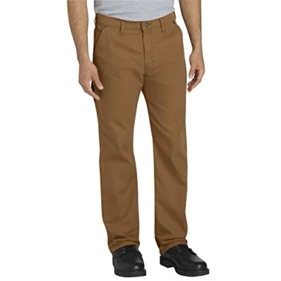 Bild av Dickies byxor för män, anka snickarbyxor, normal passform, Brun anka, 30W x 32L