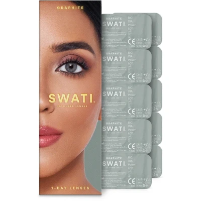 Bild av SWATI Cosmetics Coloured Lenses 1 Day Graphite 5 pcs