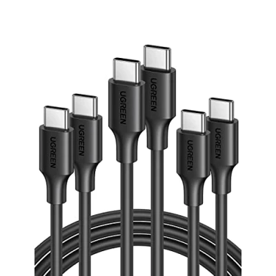 Bild av UGREEN USB C till kabel 60W 3 delar PD 3.0 PPS laddningskabel pack Kompatibel med Galaxy S23 S22 A53 A33 Pixel 7 iPad Pro 12.9 Mini 6/Air 5 Tab S8 Steam Deck m.fl. (0.5M)
