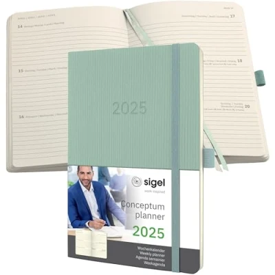 Bild av SIGEL C2538 Wochenkalender Conceptum 2025 , ca. A5, grün