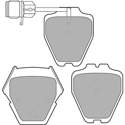 Bild av DELPHI LP1633 Jeu de plaquettes frein contact signal d&#039;usure inclus avec tôle anti bruit sans accessoires AUDI: A6 C5 Avant, Berline
