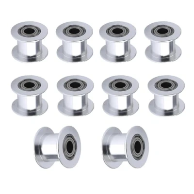 Bild av BZ 3D GT2 remskiva, Idler Pulley 20 tandlös borrning 5 mm bredd 10 kuggremskiva för skrivare 9 mm/10 kuggremar. (10 stycken)