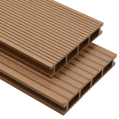 Bild av WPC ihåliga golvplattor med tillbehör 10 m² 2,2 m teak