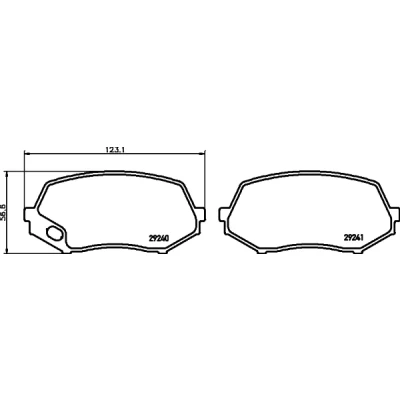 Bild av HELLA 8DB 355 005 591 Jeu de plaquettes frein préparé pour indicateur d&#039;usure MITSUBISHI: Canter 7.Generation