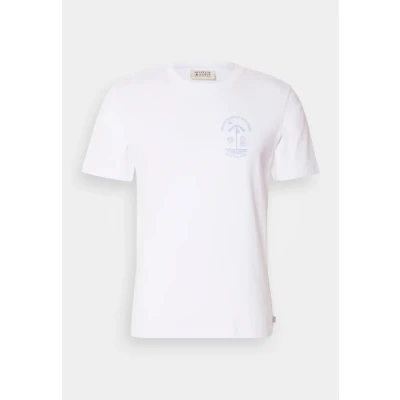 Bild av Scotch &amp; Soda Regular FIT LEFT Chest LOGO Tshirt med print, Storlek: Small, White
