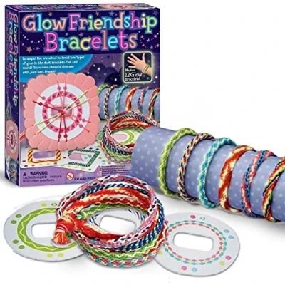 Bild av 4M Glow in The Dark Friendship Bracelet Making Kit (Multi Colour)