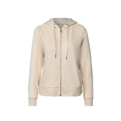 Bild av Street One Kapuzenjacke MIT Dekotape Tröja med dragkedja, Storlek: 38, Beige