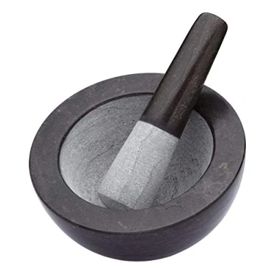 Bild av MasterClass Mortel Med Stöt, 20 x 12 cm, Granit, Svart/Grå, MCGRANMP