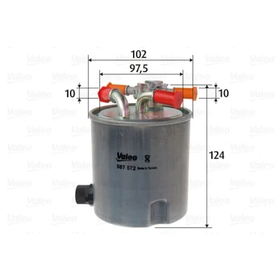 Bild av VALEO 587572 Filtre à Carburant de conduite 10 DACIA: Sandero I, Logan I MCV, Berline, SUZUKI: Jimny SUV