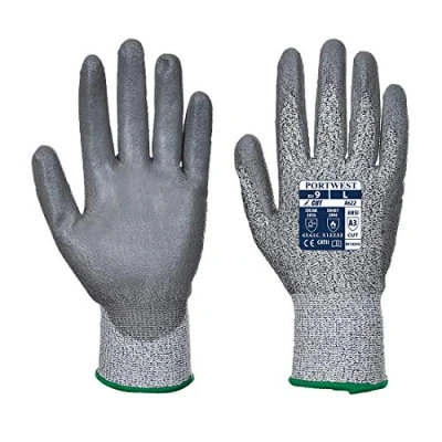 Bild av Portwest A622G7RM skär 5 PU handske normal, storlek: Medium, grå