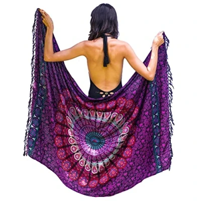 Bild av Strand Pareo för Kvinnor Bohemisk Sarong Baddräktsöverdrag Omlott Klänning Gobeläng Boho Chic Beach