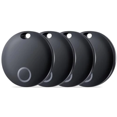 Bild av Reyke Smart Tag, Bagagespårare kompatibel med Apple Hitta min (endast iOS), objektlokalisering för nycklar, ryggsäck, bagage, resväskor, plånbok, IP67 vattentät, 4 pack