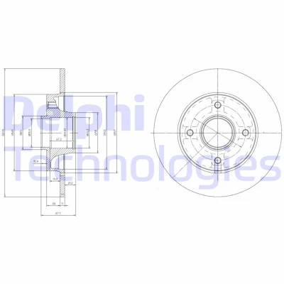 Bild av Bromsskiva DELPHI BG9021RS
