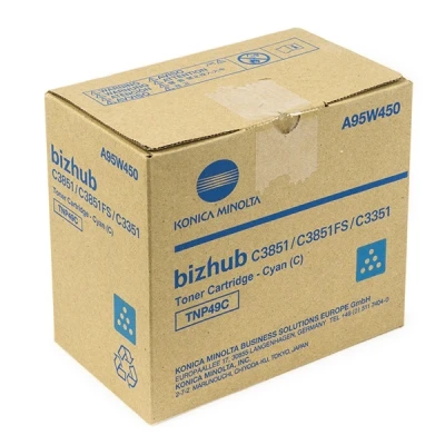 Bild av Konica Minolta A95W450 / TNP 49C Cyan Toner Tonerkassett Blå