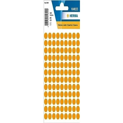 Bild av HERMA 1844 multifunktionsetiketter/runda färgade prickar (Ø 8 mm, 5 ark, papper, matt) självhäftande, permanenta märkningspunkter för handskriven märkning, 540 klistermärken, ljusorange