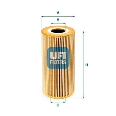 Bild av UFI 25.095.00 Filtre à huile Cartouche filtrante MERCEDES BENZ: Classe E Berline, C Break, SSANGYONG: Rexton / 2