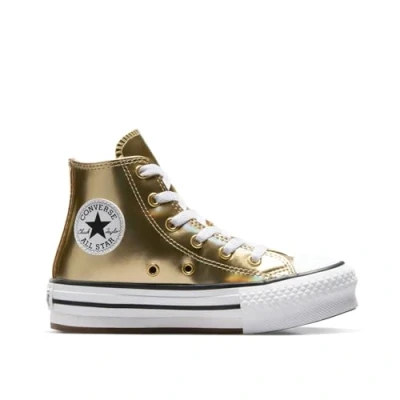 Bild av Converse Chuck Taylor ALL STAR LIFT Unisex Höga sneakers för barn, Storlek: 30, Metallic light gold/white/natural ivory Förstklassig skinnimitation