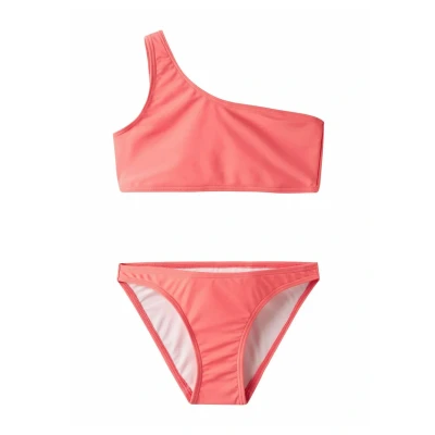 Bild av Name it Nlfzilse ONE Shoulder SET Bikini för barn, Storlek: 170/176, Georgia peach