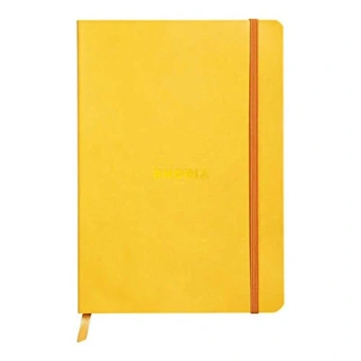 Bild av Rhodia 117466C Anteckningsbok Rhodiarama med mjukt kuvert, prickigt rutnät, 80 ark, 90 g elfenbensfärgat papper, A5 148 x 210 mm, bokmärke, innerficka, 1 st, dottergul