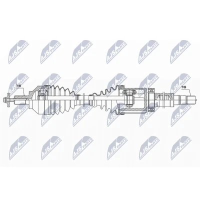 Bild av NTY NPW VV 138 Arbre de transmission Essieu avant droit 945 Boîte automatique VOLVO: C30, V50, C70 2 Cabriolet