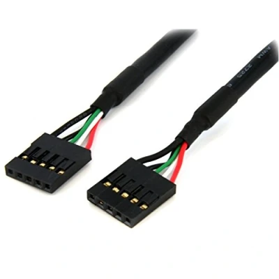 Bild av StarTech.com 45 cm intern 5 stifts USB IDC moderkortshuvudkabel, uttag/uttag, pinheader kabel polig