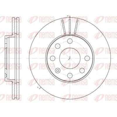 Bild av REMSA 6061.10 Disque de frein Essieu avant 236, 236 20 6 ventilé OPEL: Corsa C 3/5 portes, B Astra F CC, VAUXHALL: Mk2