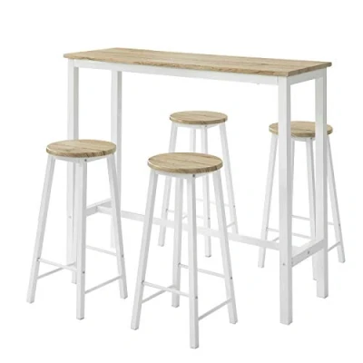 Bild av SoBuy Barbord och 4 Pallar, Matgrupp, Testad för 150 kg, OGT22 WN