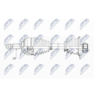 Bild av Drivaxel renault espace Iv (jk0/1_), framaxel vänster, iv, 7711135403, 8200226056, 8200228393, 8200470133