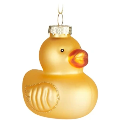 Bild av BRUBAKER Handmålat Glas Julkulor Roligt Motiv Handblåst Julgransdekoration Figurer Rolig Deko Hängande Trädkula Julgranskula Juldekoration Anka