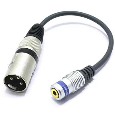 Bild av VITALCO TRRS till XLR mikrofonadapter mini uttag 3,5 1/8 hona 3 stift hane mikrofon kabelomvandlare