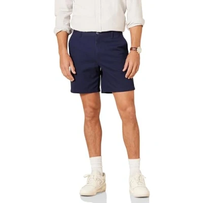 Bild av Amazon Essentials herr Slim Fit 7&quot; stretch chinos shorts, marinblå, 40