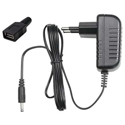 Bild av Edision nätdel 5 V/1,0 A 2 stifts EU kit med USB adapter, original, kompatibel Nano T265 mottagare, för programmerbar PVR funktion, extern strömförsörjning V via USB, svart
