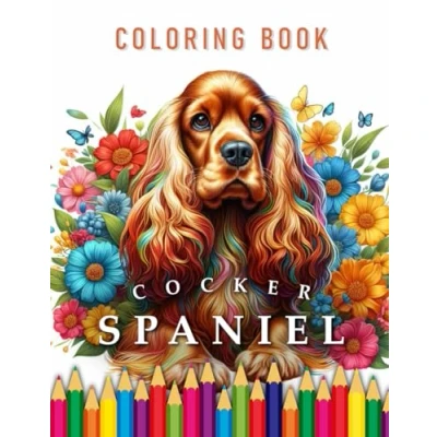 Bild av Cocker Spaniel Coloring Book: for Adults &amp; Children: The perfect Gift Dog Lovers