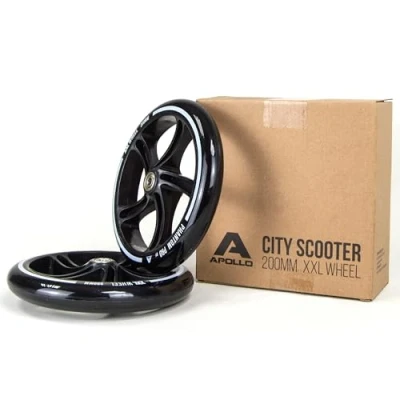 Bild av Ersättningshjulssats för Apollo city scooter 200mm Pro Wheels med ABEC 7 kullager, ersättningshjul scooter, även tillgängliga LED hjul