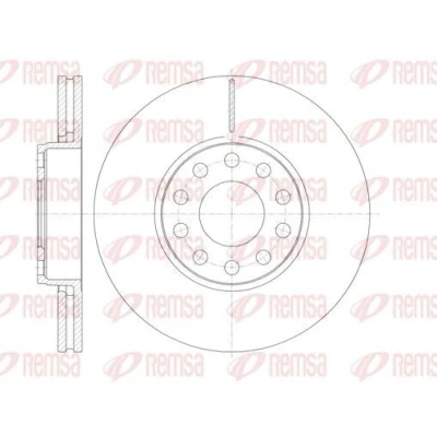 Bild av REMSA 61227.10 Disque de frein Essieu avant 288, 288 25 10 ventilé VOLKSWAGEN: Passat B5 GP Break, Berline, AUDI: A4 B6/B7 Cabriolet