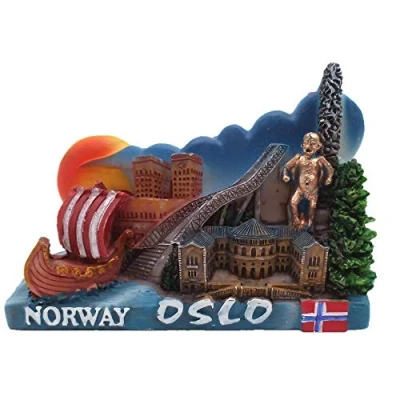 Bild av MUYU Magnet Oslo Norge 3D kylskåpsmagnet souvenir present, hem och köksdekoration magnetiskt klistermärke, samling