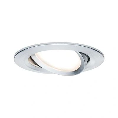 Bild av Paulmann 93677 Nova Plus LED infälld belysning inkl. Coin enkelstrålkastare vridbar vinklad 84x84mm 50 6W 230V dimbar 2700K vit matt spot spotlight