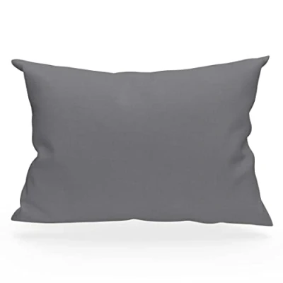 Bild av Taie d&#039;oreiller en coton 57 fils 50x70 cm UNI gris, par Soleil d&#039;ocre