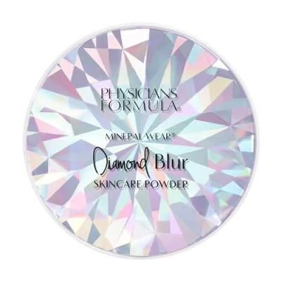 Bild av Physicians Formula Mineral Wear Diamond Blur Skincare puder, Genomskinligt Ansiktspuder med en Suddig och Pordiffuserande Effekt, Långvarig Matt Finish Setting