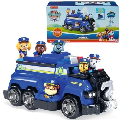 Bild av PAW Patrol Team Cruiser, stor skala fordon med exklusiv Chase, Marshall, Skye, Rubble, Rocky &amp; Zuma actionfigurer, leksaker för pojkar och flickor ålder 3+