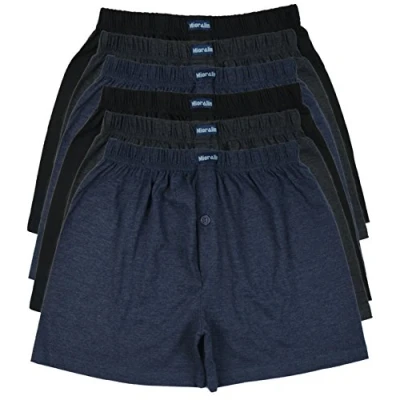 Bild av MioRalini TOPPERBJUDANDE 12 eller 6 boxershorts färgglada mjuka och löst sittande i neutrala färger klassiska enfärgade herrboxershorts M L XL 2XL 3XL 4XL, stycken,