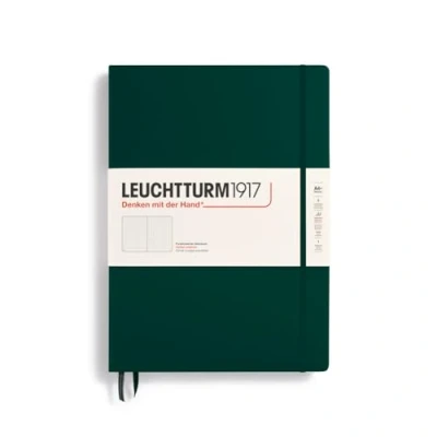 Bild av LEUCHTTURM1917 370264 Anteckningsbok Master Classic (A4+) inbundet fodral, 233 numrerade sidor, skogsgrön, prickad