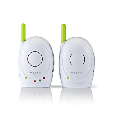 Bild av Nedis Audio Baby Monitor Trådlösa babytelefoner med intercom och 300m räckvidd Set 2 Grön/Vit