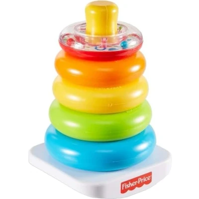Bild av Fisher Price GKD51 Rock a Stack, Klassisk Leksak för att Stapla Färgglada Ringar, Barn från 6 månader