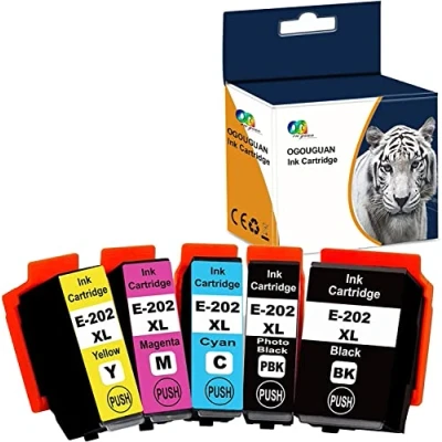 Bild av Ouguan® Epson 202 XL bläckpatroner kompatibla med Expression Premium XP 6000 6005 6100 6105